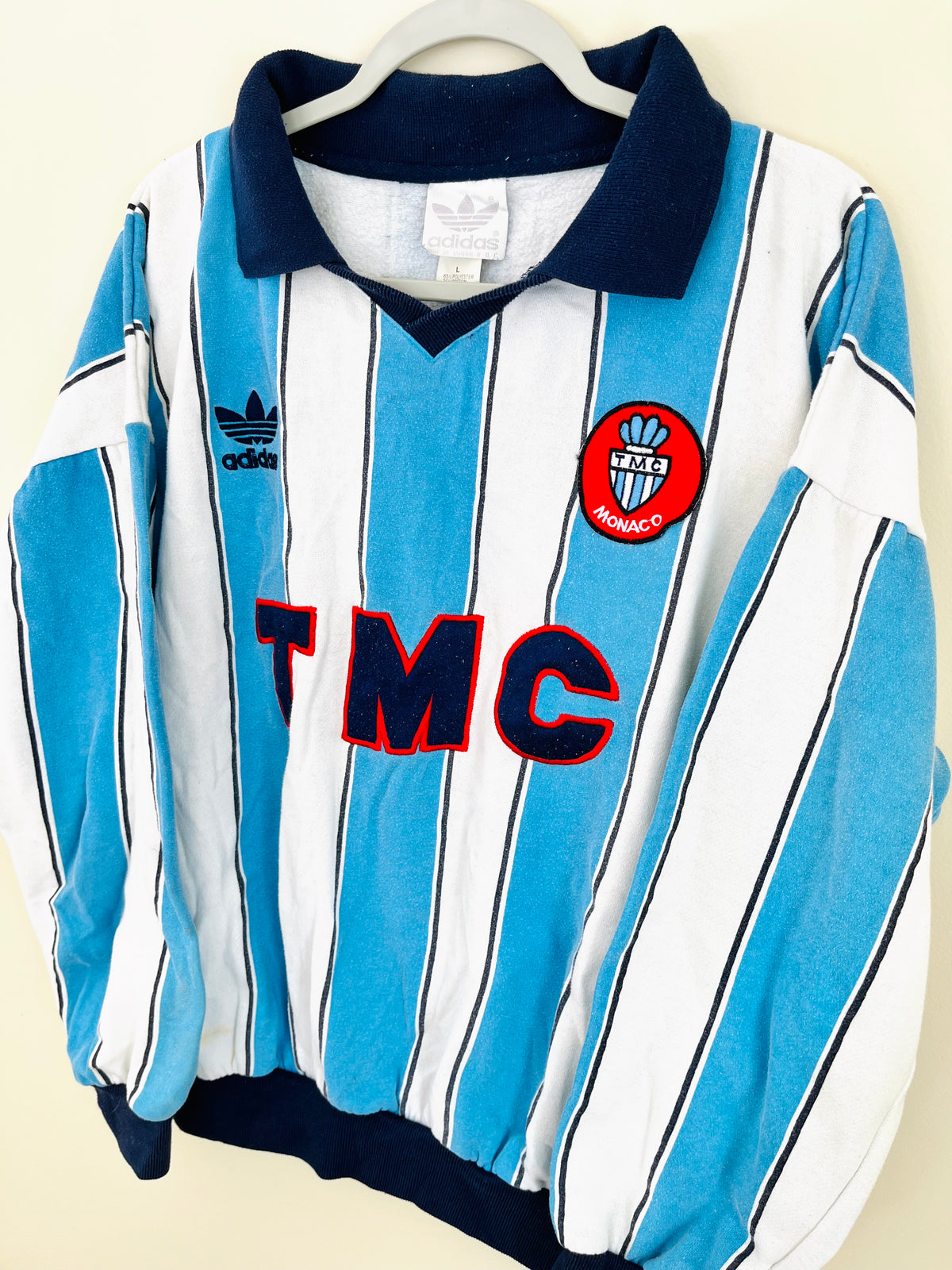 AS Monaco 1986/87 Pullover Sweatshirt Large