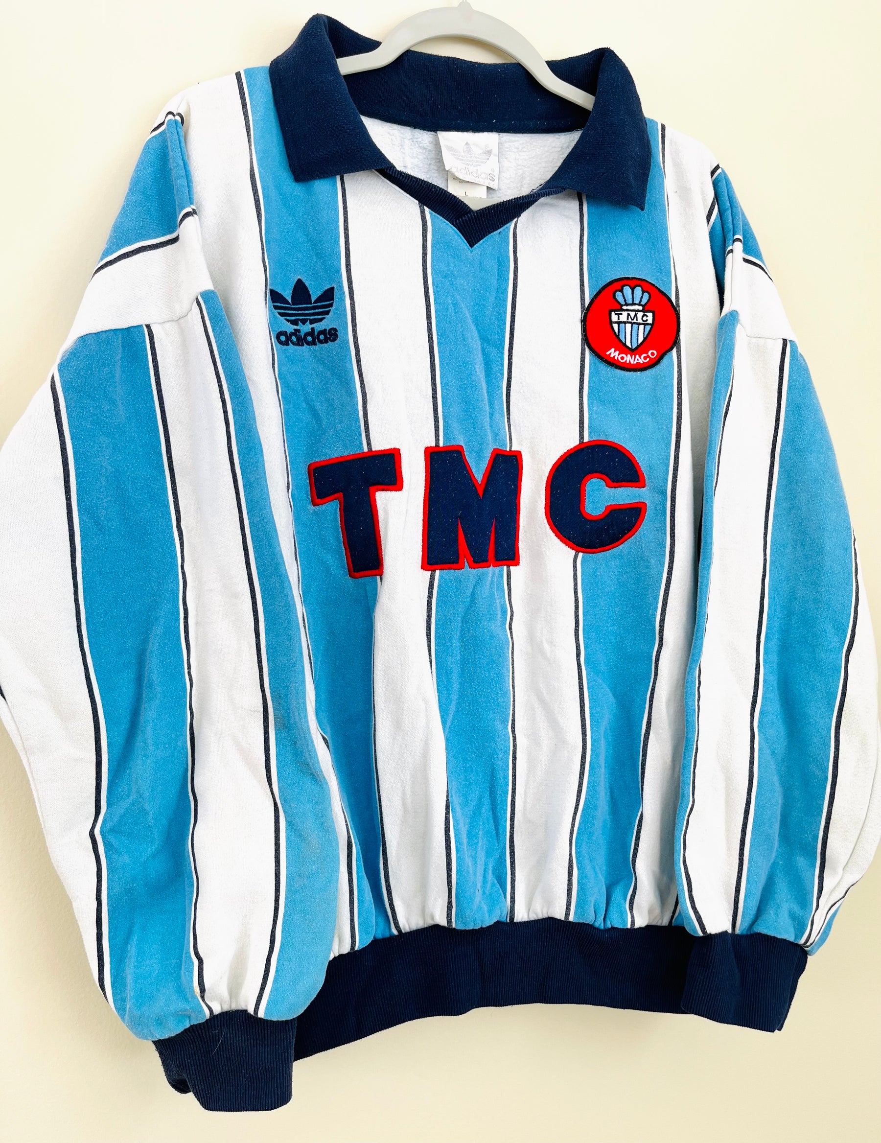 AS Monaco 1986/87 Pullover Sweatshirt Large