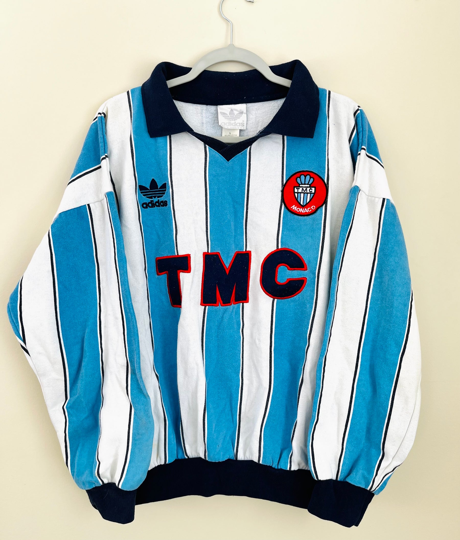 AS Monaco 1986/87 Pullover Sweatshirt Large